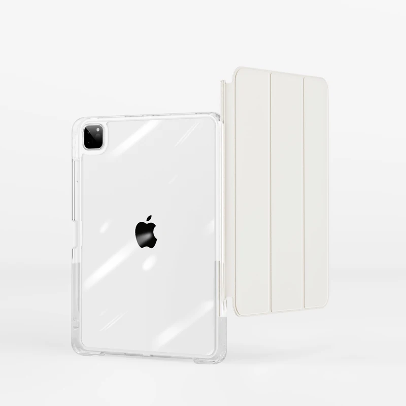 Puxando Suporte Capa Tablet Capa para Ipad Pro 11 12.9 Air 10.9 10th Ipad Mini 10.2 7th 8th 9th 2023 Case de Proteção Completamente Transparente do Ipad Slide
