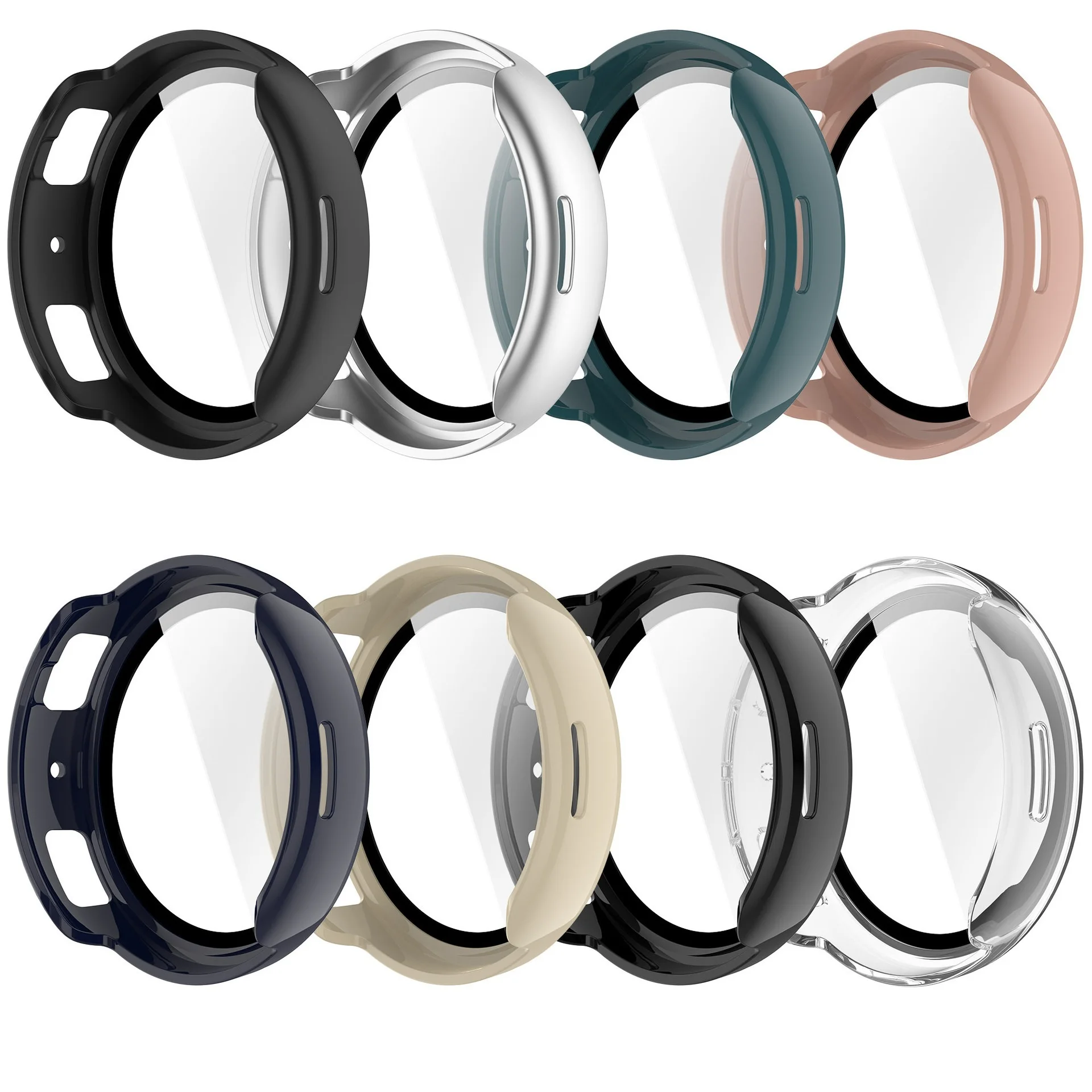 Amazfit Active Max 스마트 시계 범퍼 풀 커버리지 강화 유리 스크린 보호 커버 용 30PCS PC 보호 케이스