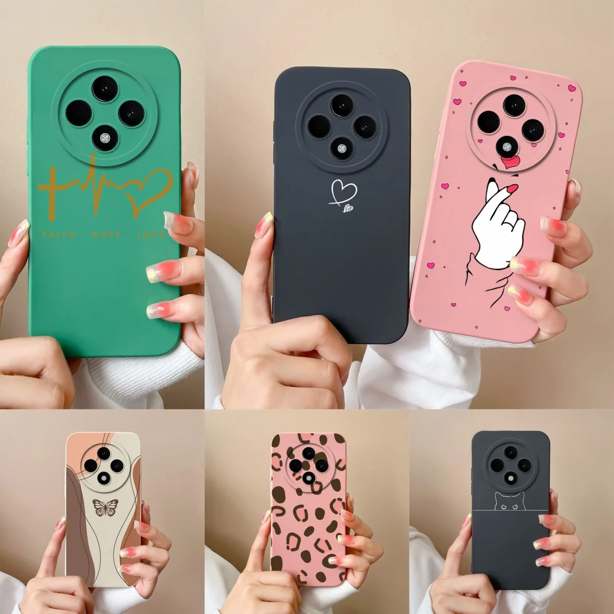 Colorful Love Heart Liquid Shockproof Antifouling Soft Shell Case