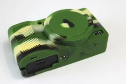 Soft Silicone Camera Protector and Lens Cap - Durable Armor Skin Case Body Cover (Camouflage)