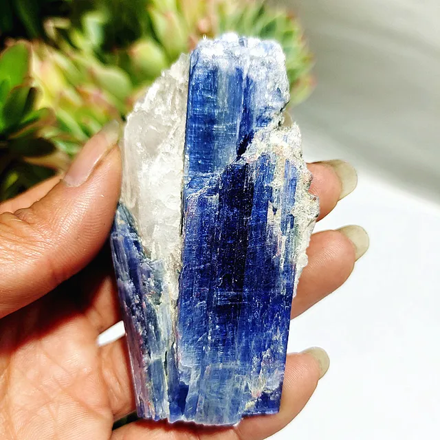 Transform your living space with the Natural Mineral Stone Kyanite Crystal Cluster