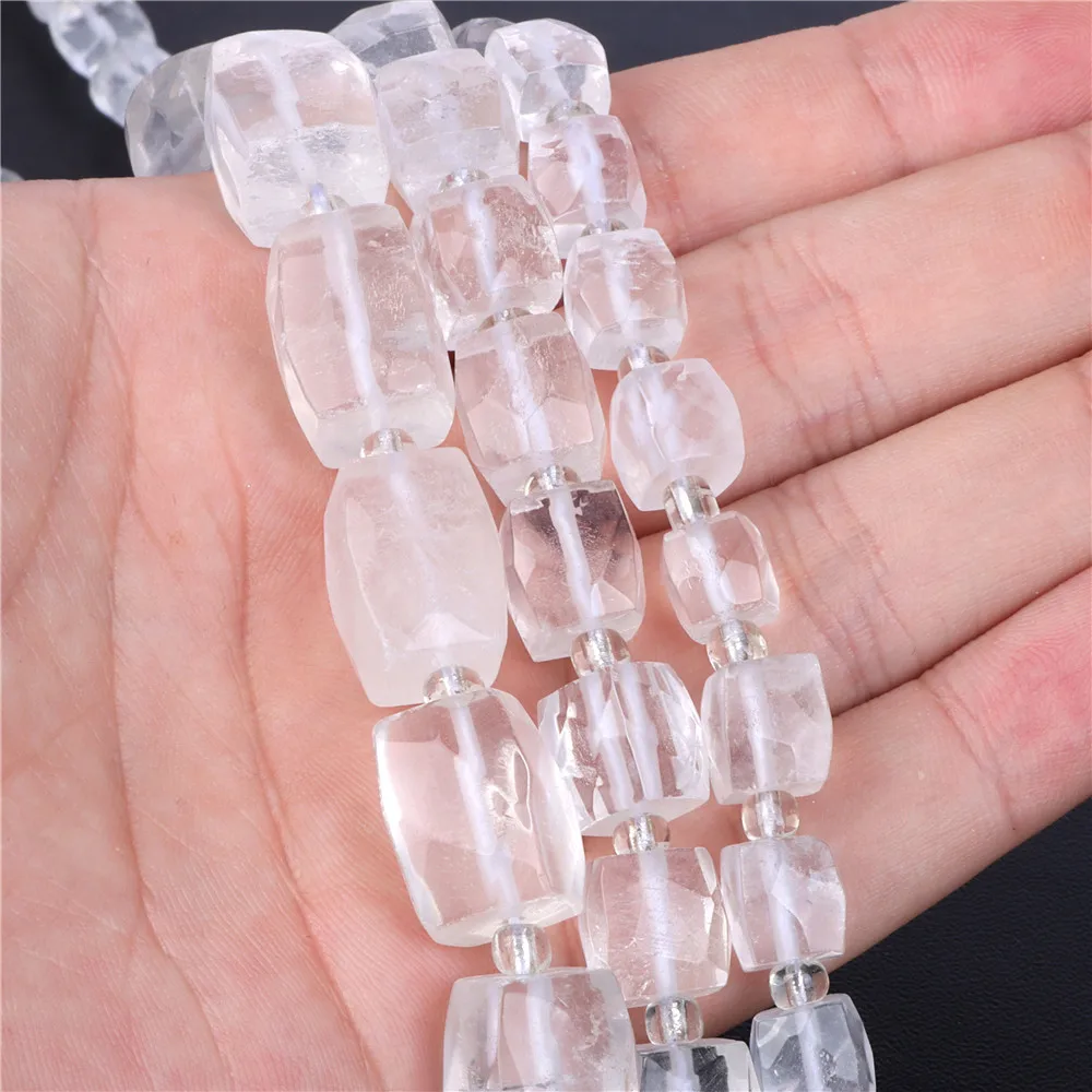 Clear Chains of Crystal Beads Smooth