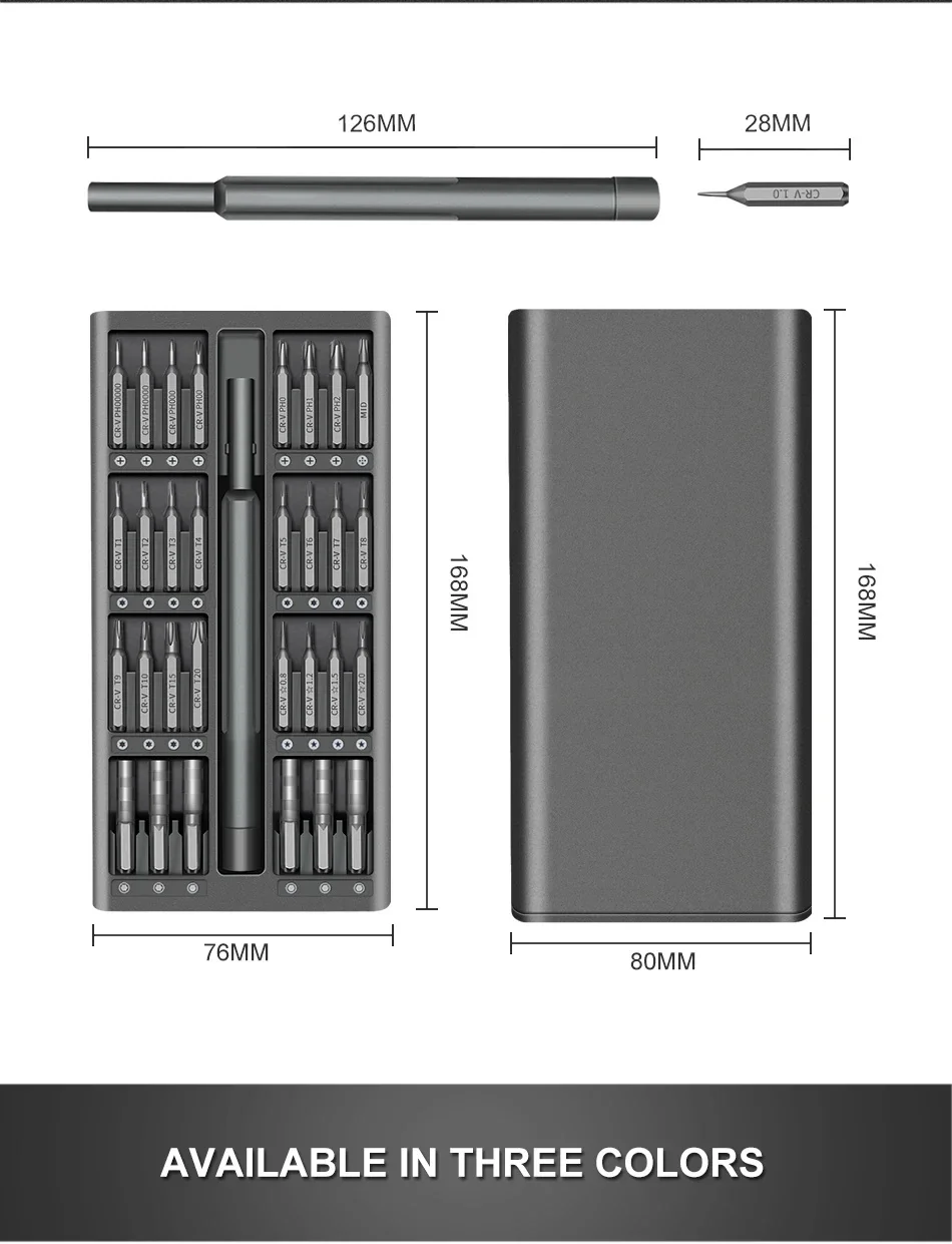 63-in-1-Präzisions-Schraubendreher-Set, Phillips-Torx, magnetischer Schraubendreher-Bit, professionelles Reparatur-Werkzeug-Set für iPhone-Uhr, Kamera – Detail 12