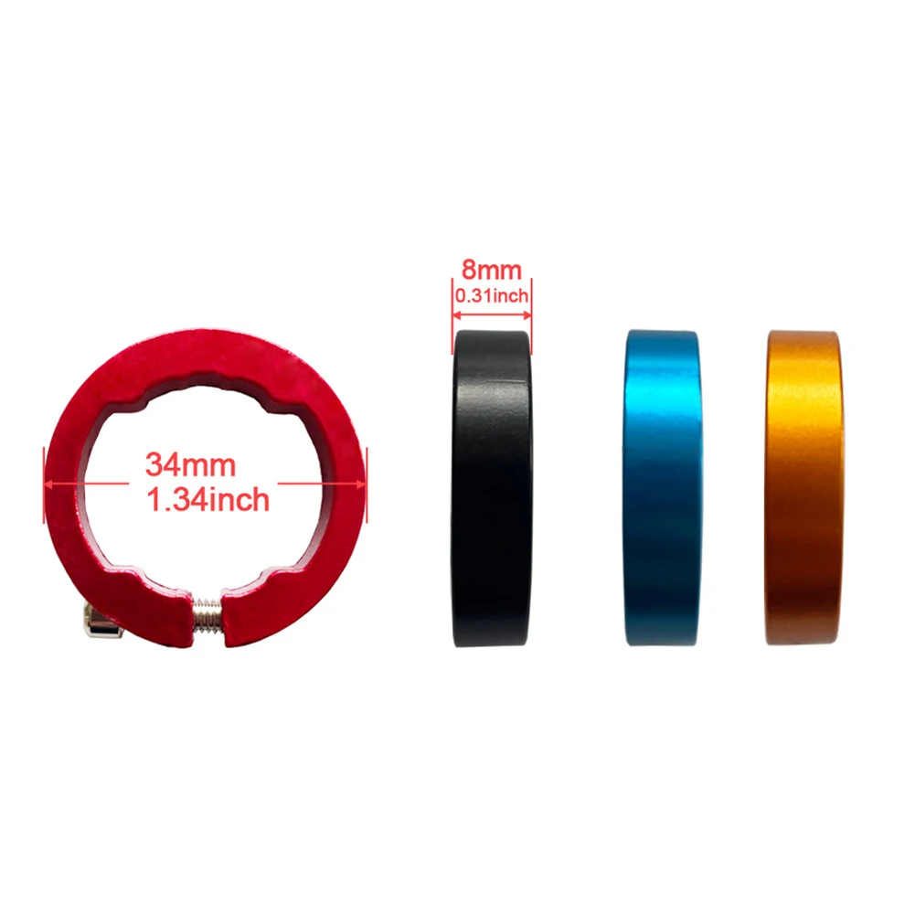 MTB Bike Grips Lock Rings Aluminum Alloy 22.2mm Bicycle Handlebar Grip Fixing End Lock Rings Road Mountain Bike Part 1 Pair