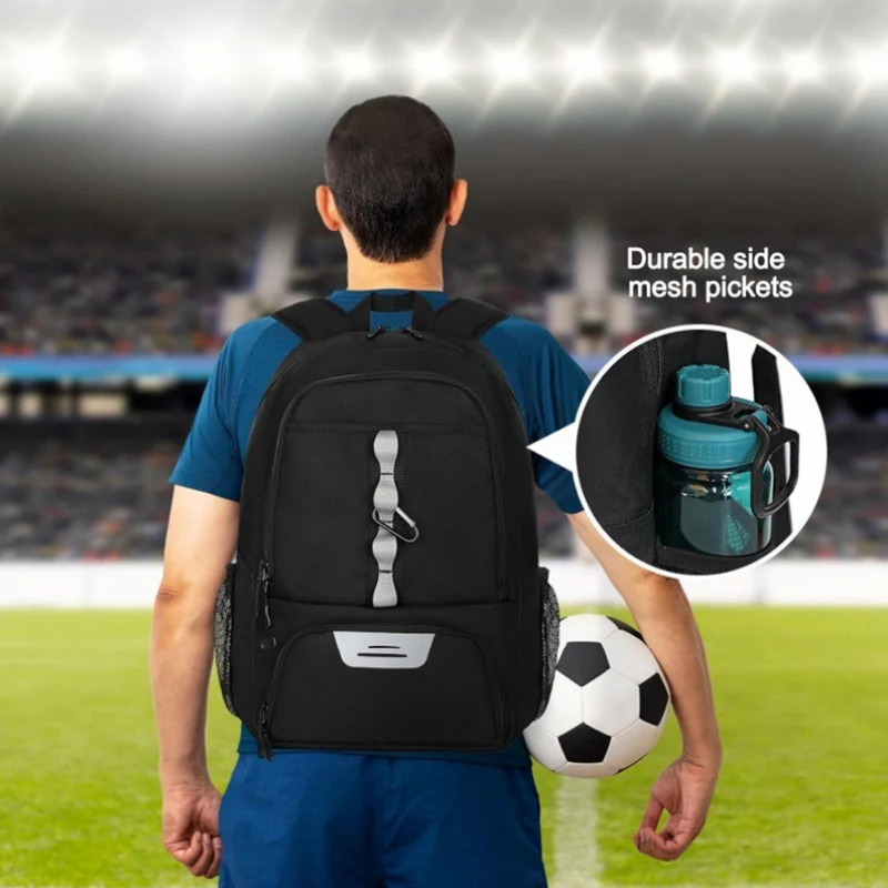 Soccer Backpack Large Capacity Sports Bag with Separate Ball Holder Shoes Compartment for Adults Teens Boys Girls Cool Outdoor 2