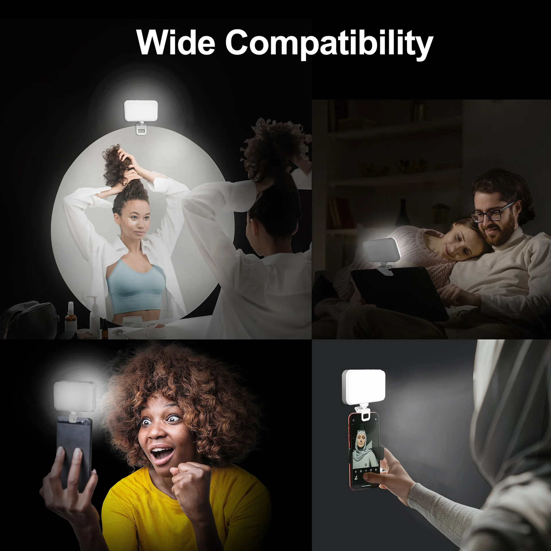 led transmissão ao vivo selfie luz de