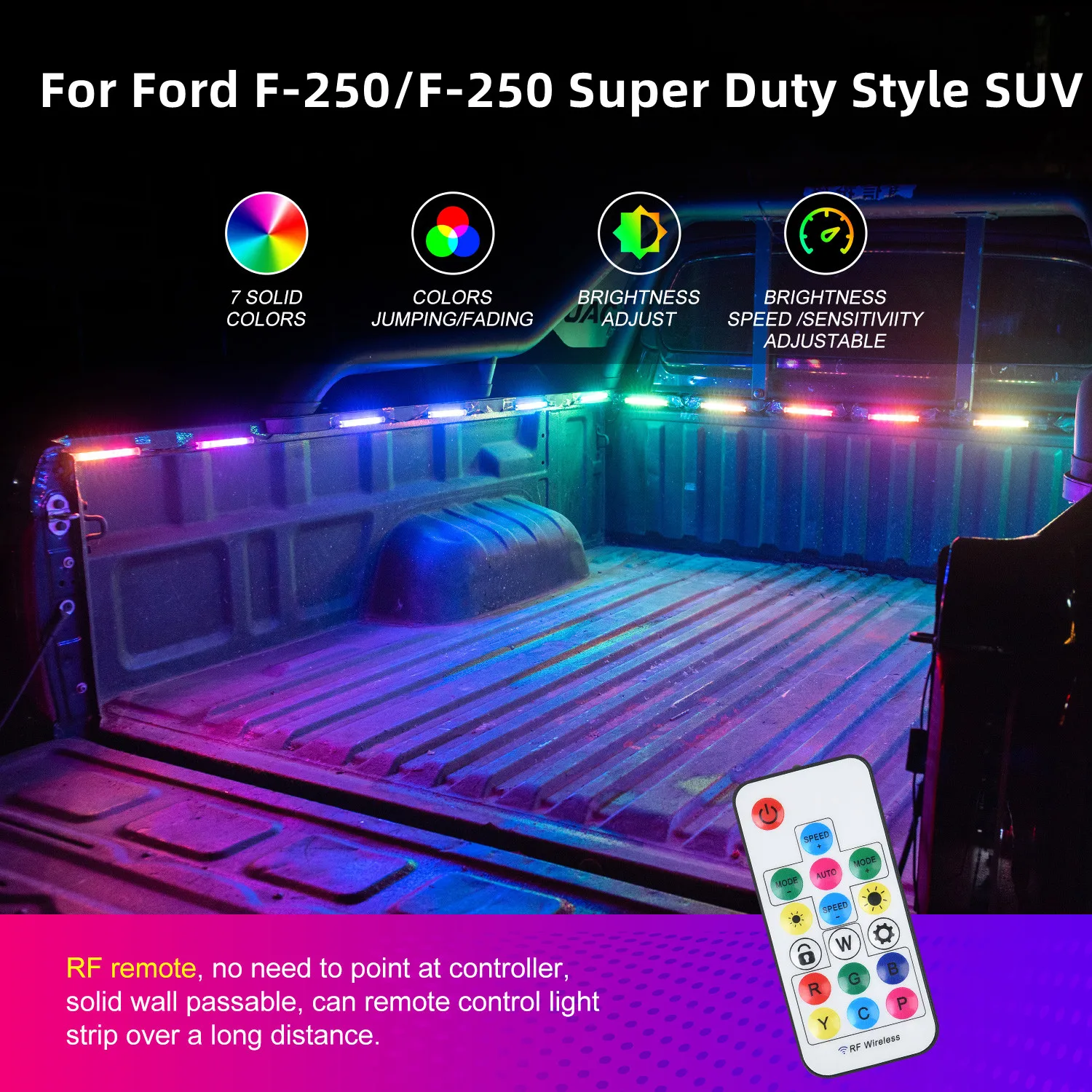 

LED Car Lights Strip IP65 Waterproof 5050 SMD 12V Truck Cargo Bed Running Light Lamp For Ford F-250/F-250 Super Duty Style SUV