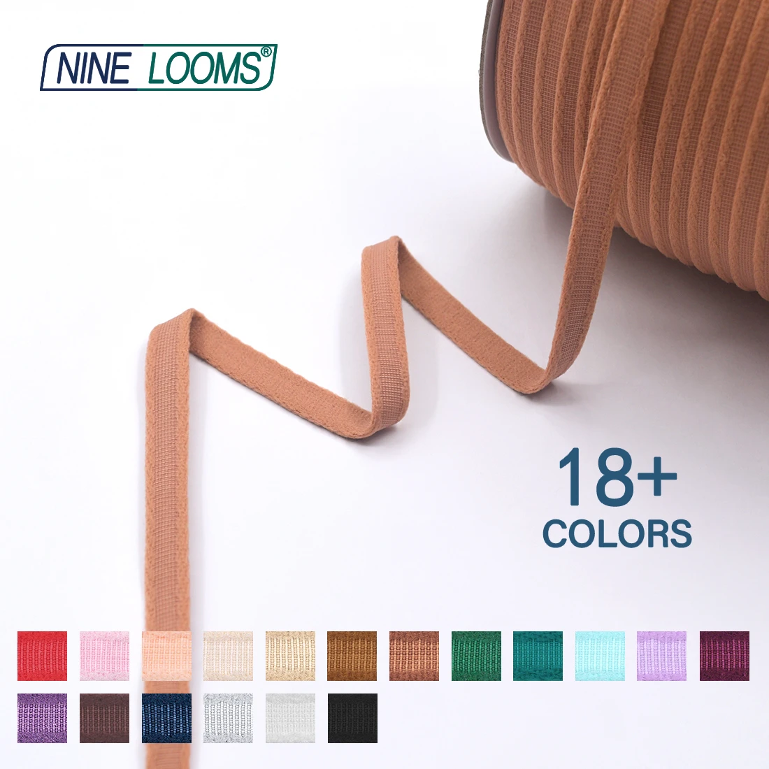 Neun Webstühle BH Bügel gehäuse Gummiband 3/8 "10mm Plüsch Kanal band Unterwäsche Dessous Näh besatz 50 Yard von Spule – Detail 9