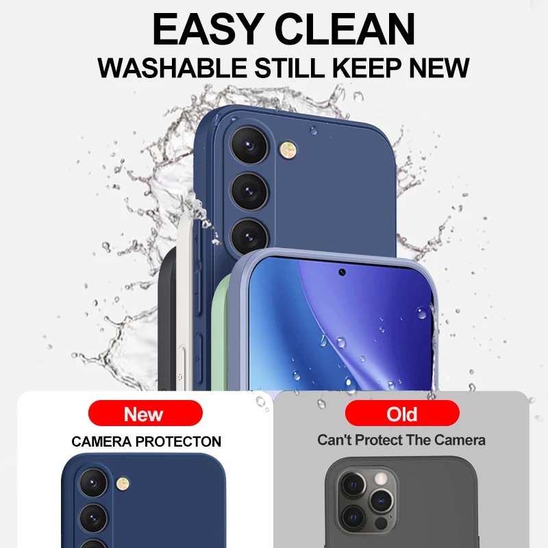 Plus Case Liquid Silicone Phone Case For Samsung Galaxy S23 S 23 S22 Ultra S24 FE S25 + Plus Soft Cover