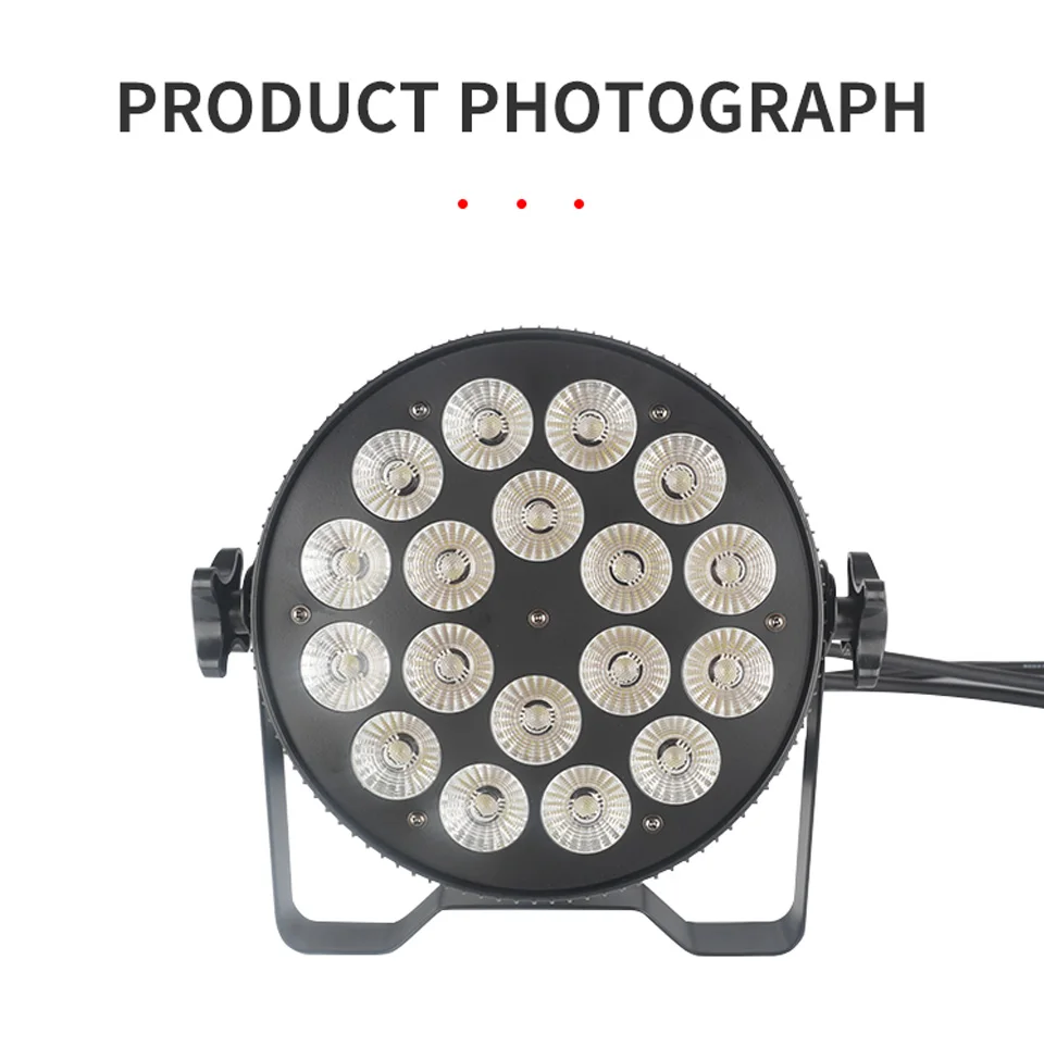 High Power 18Pcs Par Light DMX Full Color Par Light 200W Stage Wash Ambient Ligh