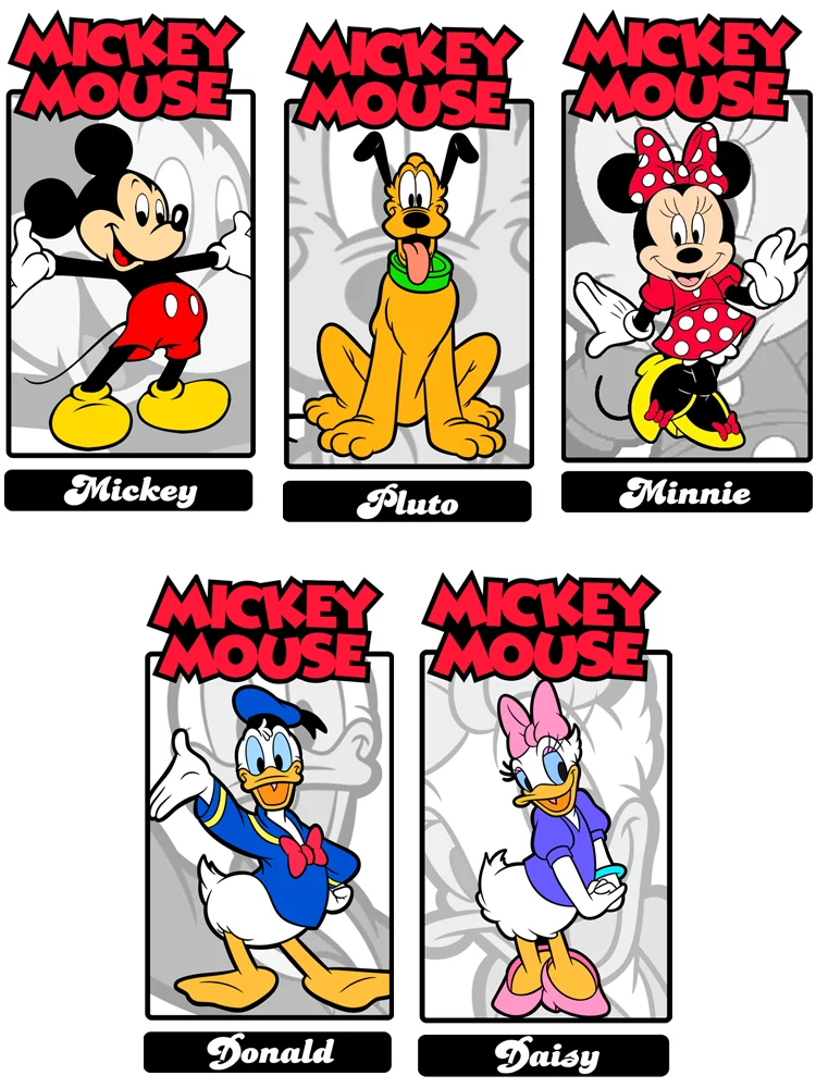 Topolino Pluto E Donald Iron On Patch Strisce Per Bambini Fai Da Te Per Jeans Adesivi In Vinile