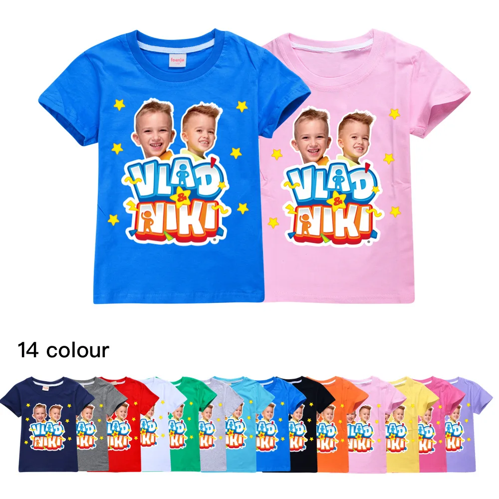 Children's Summer Tee Vlad Niki Pullover for Teenage Boys Cotton Infant Kids Clothes Princess T-Shirt Tops Girls Younth Clothing