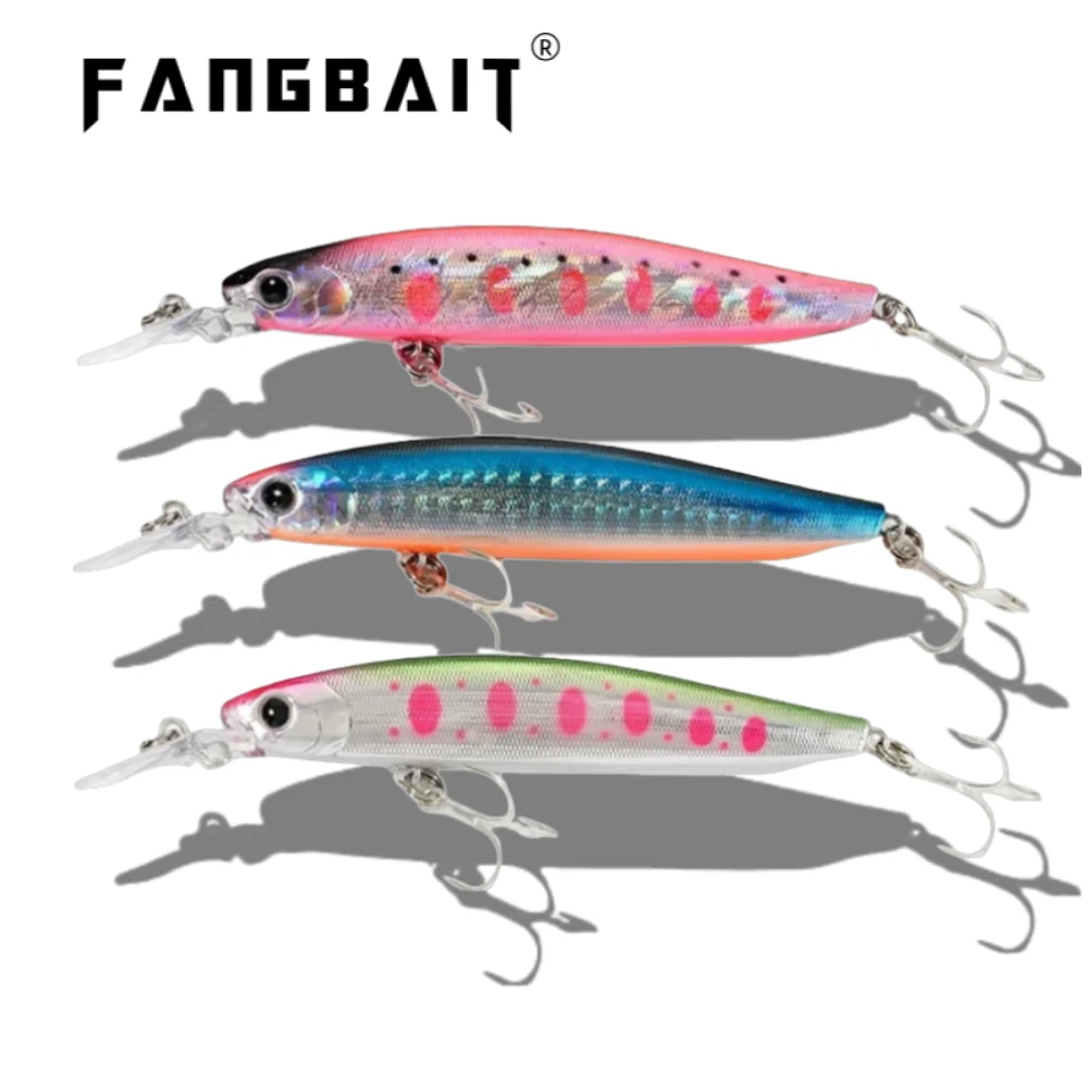 Smith Cherry Blood Deep 90MD Schwimmender Minnow-Angelköder Wobbler mit Langer Lippe Professioneller Köder für Forelle Lachs Hecht Pesca Zubehör