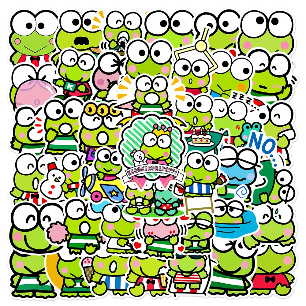 

10/30/50pcs Cute KEROKERO KEROPPI Stickers Aesthetic Cartoon Decals Decorative Scrapbooking Phone Case Diary Kawaii Kids Sticker