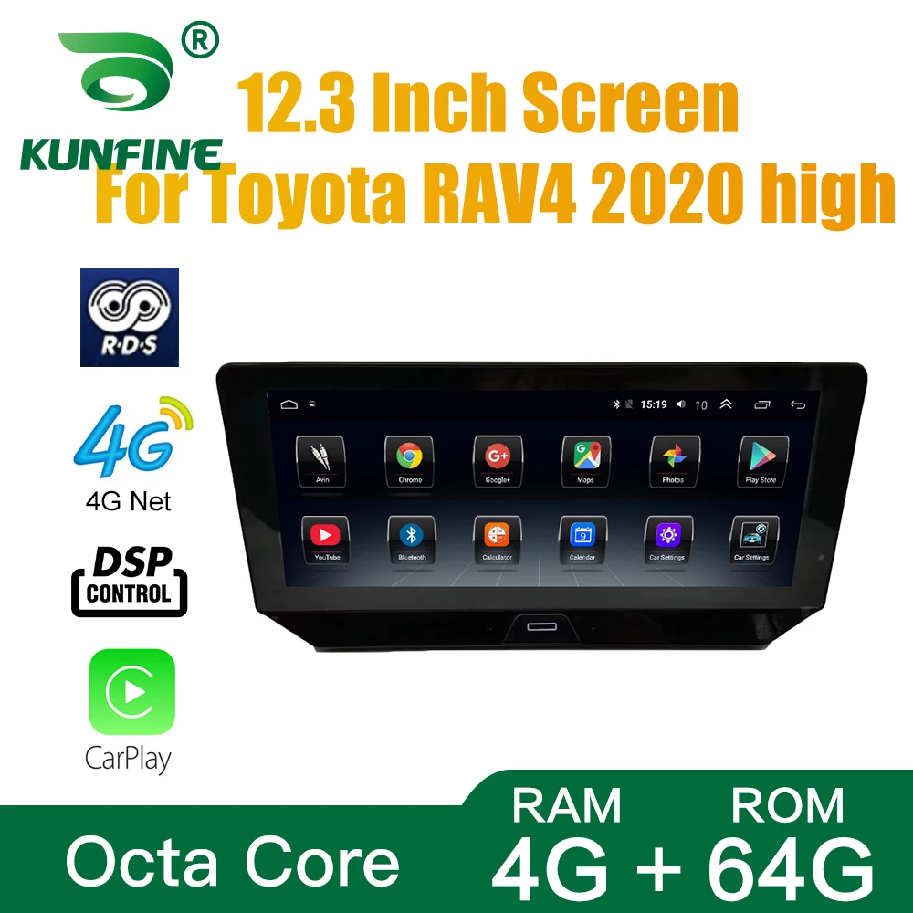 

Tesla Screen Octa Core 4GB RAM 64GB ROM Android Car DVD GPS Player Deckless Car Stereo For Toyota RAV4 high stand version Radio