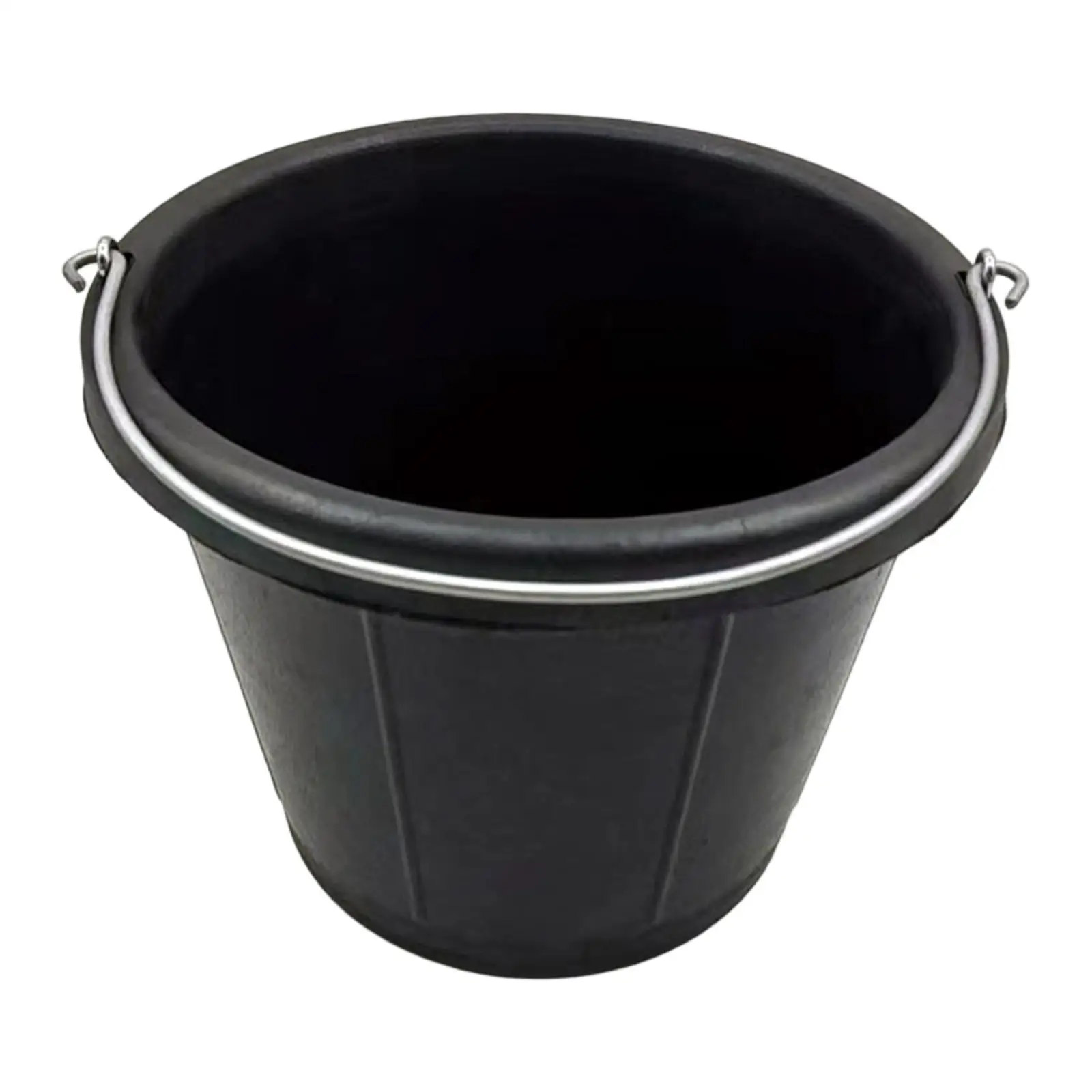 Rubber Feed Bucket Portable Water Storage Container with Handle for Horses Chickens Cattle Livestock Hay Feeder