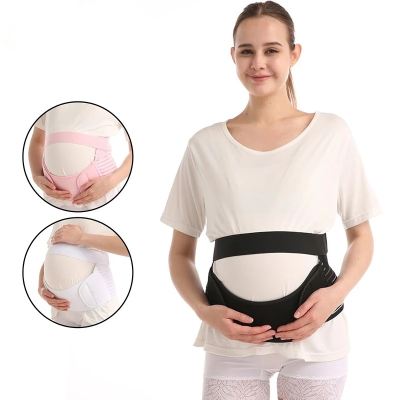 Pregnant Women Belly Support Belt New Perinatal Waist Support Breathable Adjustable Third Trimester Protective Belt Wholesale 2020 us new belly dance hip scarf coin belt tribal costume fringe tassel belt copper belly dancing waist belt on sale