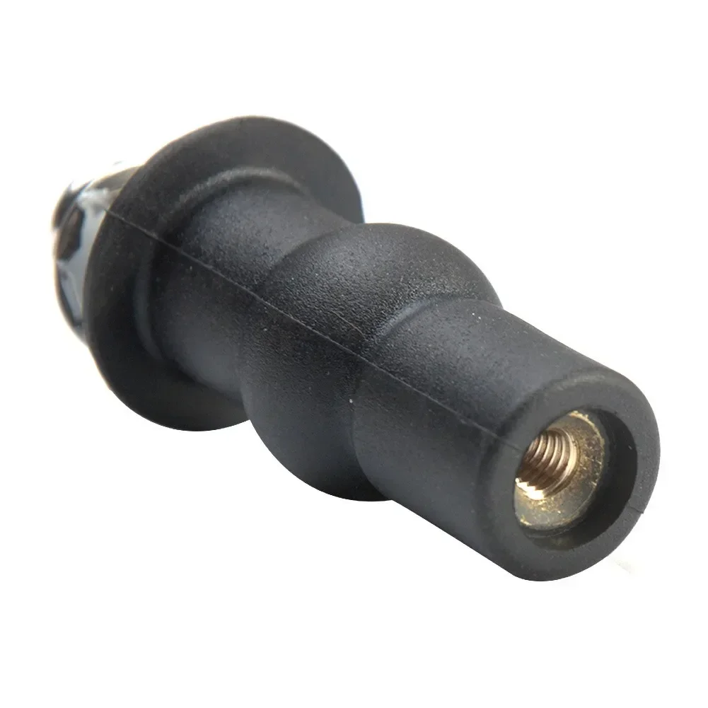 2pcs Black Fixing Nut Expansion Screw Screw Hinge With Thread Rubber Sleeve Stainless Steel Toilet Seat Top Universal Household