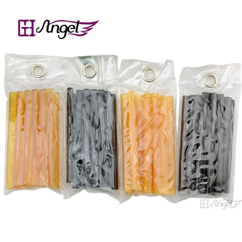 0.7*10 cm Keratin Glue Sticks fusion glue brown, blonde, black and transparent blonde 4 colors in stock optional 12pcs hair extension glue hair extension glue stick keratin glue