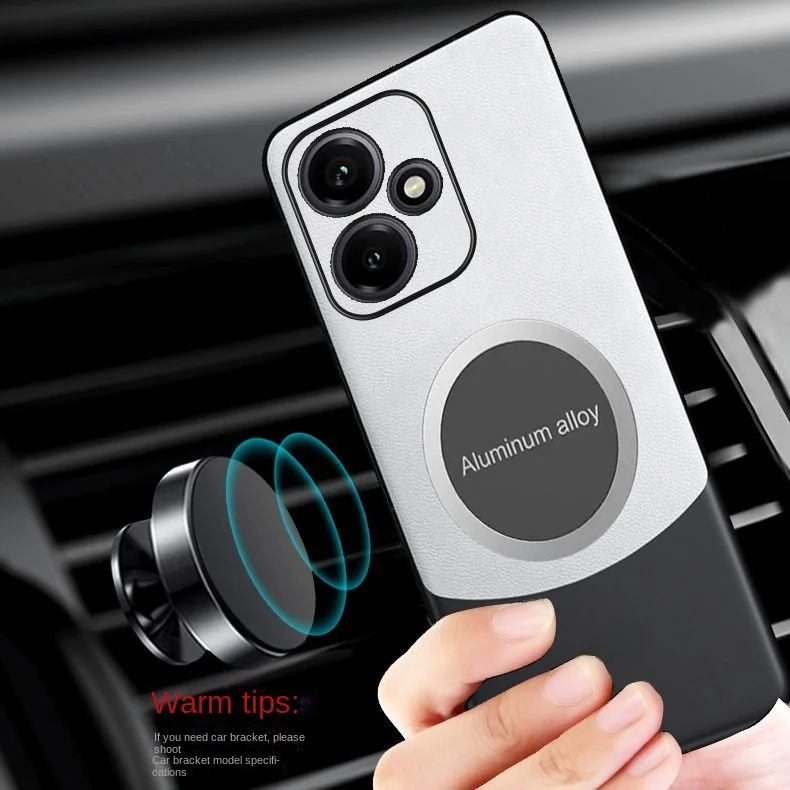 Luxury PU Leather Magnetic Protective Back Cover Case
