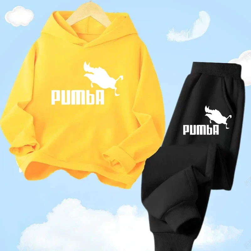 أطفال ربيع الخريف موضة جديدة ماركة مطبوعة رياضية 3-12 سنة بنين بنات هوديي غير رسمي + السراويل 2 قطعة مجموعات ملابس الأطفال