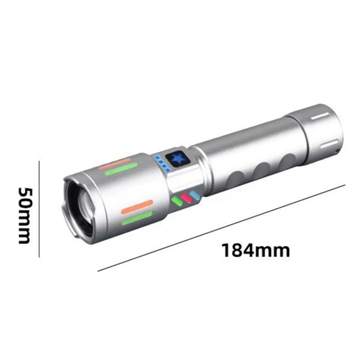 BAAU Led Rechargeable Aluminum Alloy Flashlight Outdoor Multi-Function Retractable Flashlight Convenient Lighting