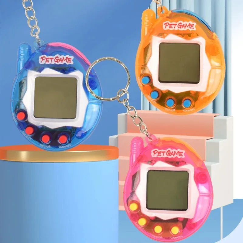Electronic Handheld Mini Virtual Pet Development Game Console, Novel and Unique Toy Pendant, Keychain, Creative and Interesting
