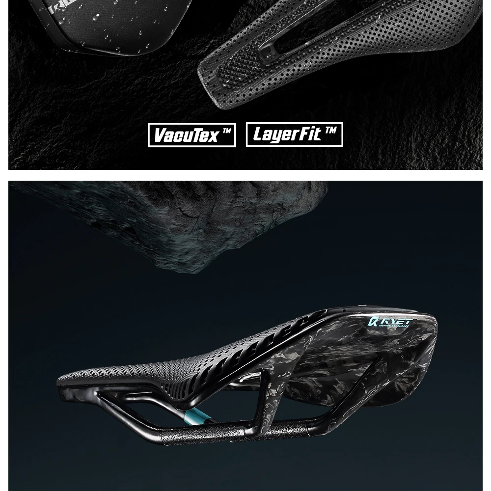2026 RYET 3D-Gedruckter Carbon-Fahrradsattel 245x135/145mm für MTB Gravel Rennrad Ergonomischer Rennsattel Hohltechnologie Fahrradsitz – Detail 23