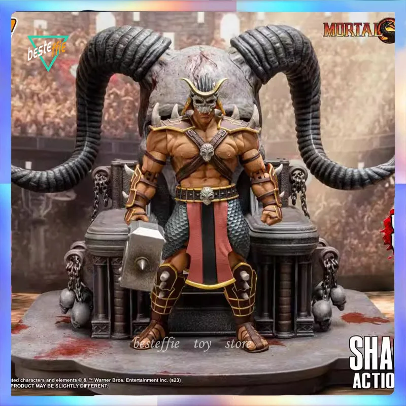 

Движущиеся фигурки из аниме «морталь», модель 1/12, Shao Kahn, украшение для комнаты, подарок на день рождения