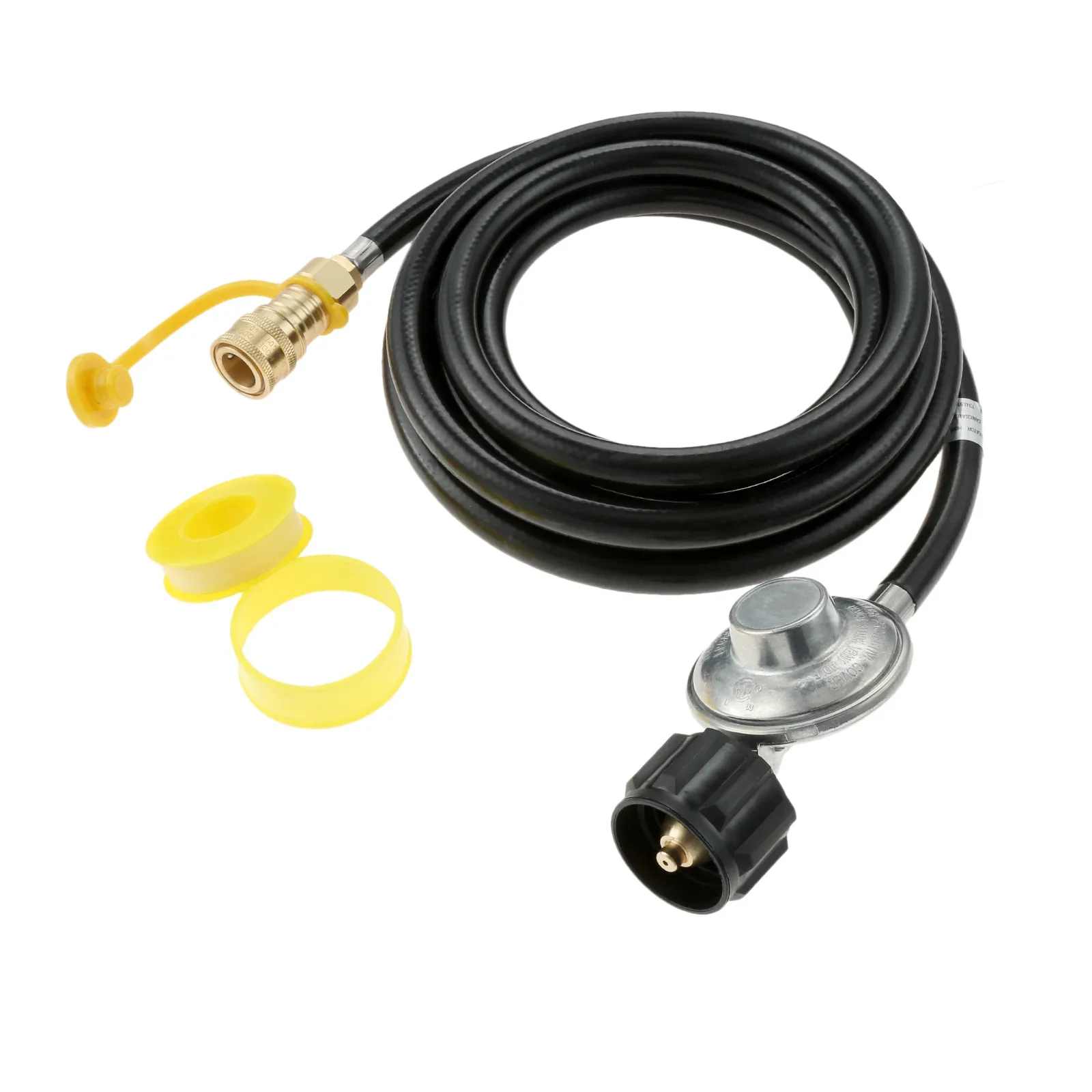 12 Feet Low Pressure Propane Regulator with 3/8" Quick Plug Disconnect Adapter for Mr Heater Big Buddy BBQ Grill Camp Extension