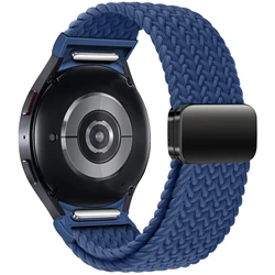 Seamless Braided Magnetic Watch Band - Premium Strap Accessory - 4 classic 46mm 42mm (Atlantic Blue)