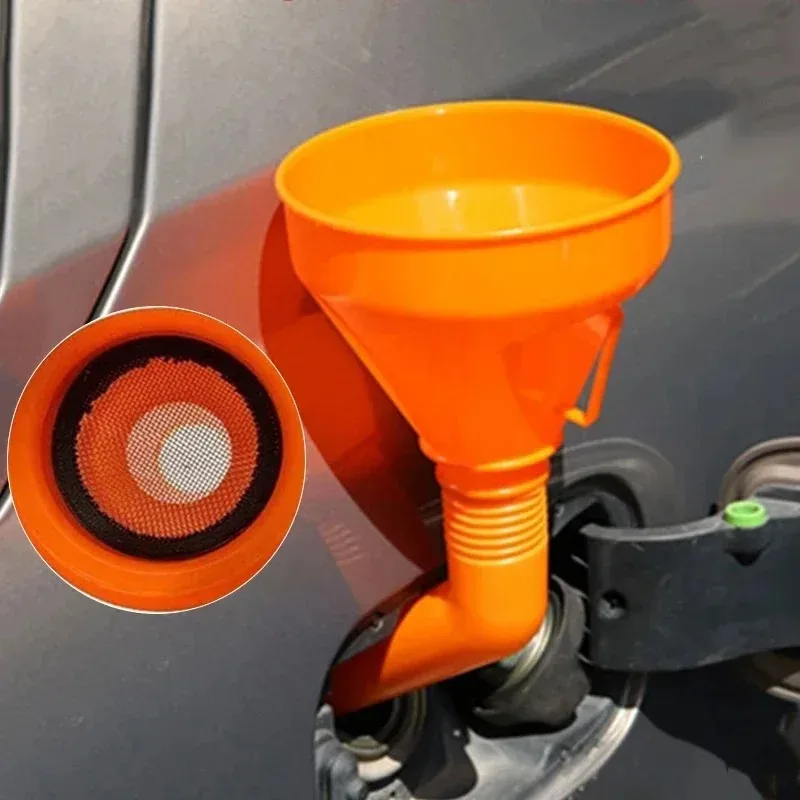 Multi Functional Flexible Automotive Fuel Funnel with Wide Bandwidth and Handle for Easy Oil Change and Leakage Prevention