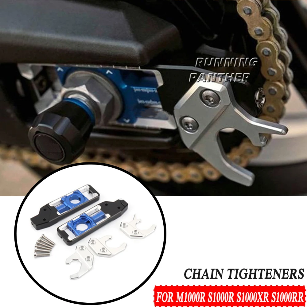 

NEW Motorcycle CNC Rear Wheel Axle Blocks Chain Adjusters Tensioners For BMW M1000R S1000R S1000XR S1000RR S1000 S 1000 RR XR R