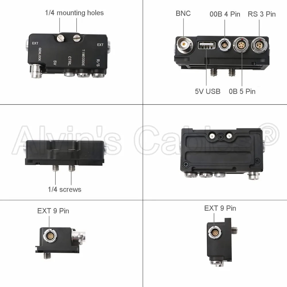 RED-Komodo용 RED 승인 브레이크아웃 박스 |   V-Raptor 카메라 EXT 9핀-런-스톱 | 타임코드 | CTRL | 5V USB B-Box Alvin 케이블
