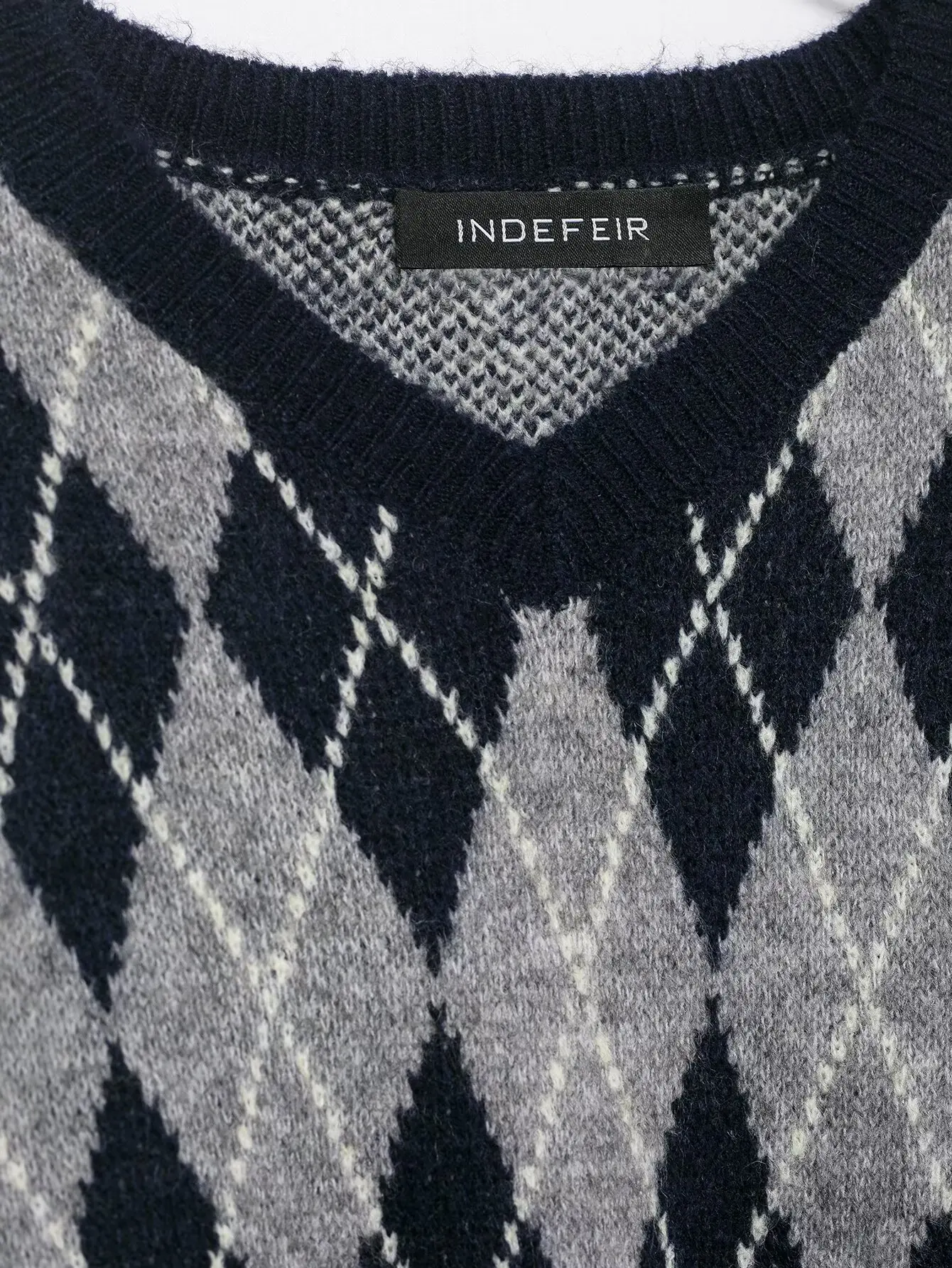 Women Spring Autumn Vintage Argyle Knit Sweaters Female V-Neck Long Sleeve Loose Tops Fashion Lady Thick Warm Casual Pollovers