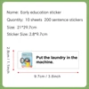 Kids English Words Learning Stickers Decorative Family Daily Routines Sentences Rewards Sticker Teacher Teaching Aids Montessori 3
