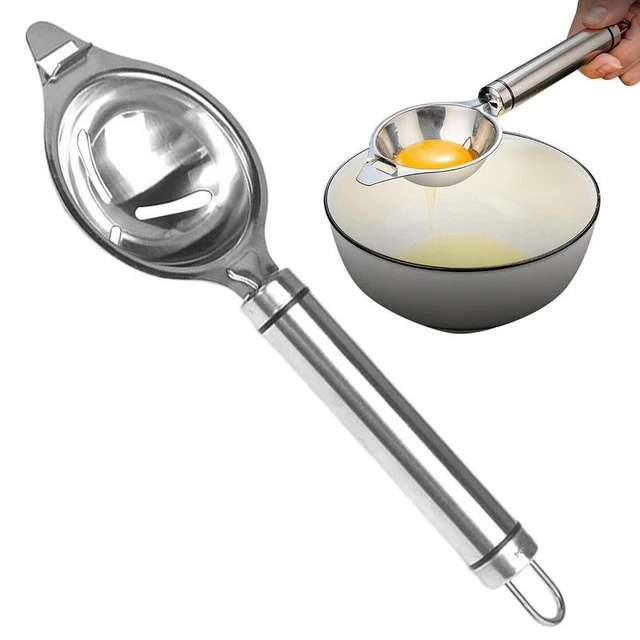 Séparateur de blanc d'œuf, outils en acier inoxydable, Gadgets de filtre à  jaune d'œuf, accessoires de cuisine, entonnoir de séparation, cuillère,  ustensiles - AliExpress