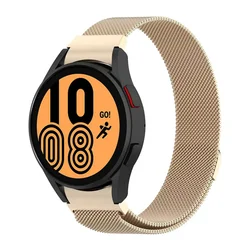 Magnetic Milanese Metal Strap - Comfortable Watch Bracelet - Galaxy Watch 7 - 6 - 5 - 4 (Vintage gold)