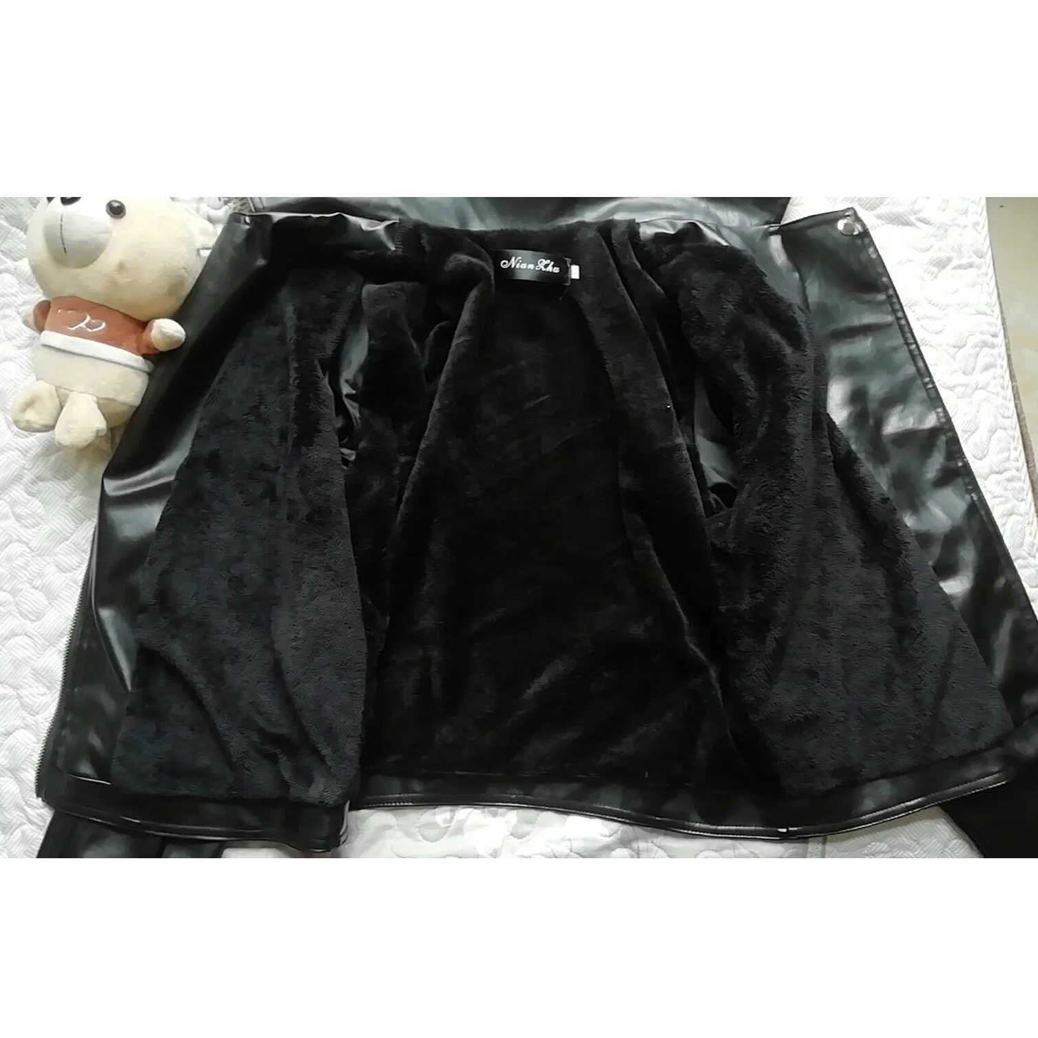 Fall Women Short Black PU Jacket Gothic Punk Style Fashion Motorcycle Leather Jacket Casual Wild Coat Goth Winter Coats 3