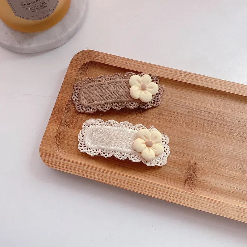 2pcs/set Korean Cute Star Cartoon Bear Coffee Color Hair Clips for Baby Children Barrettes Headwear Girls Kids Hair Accessories