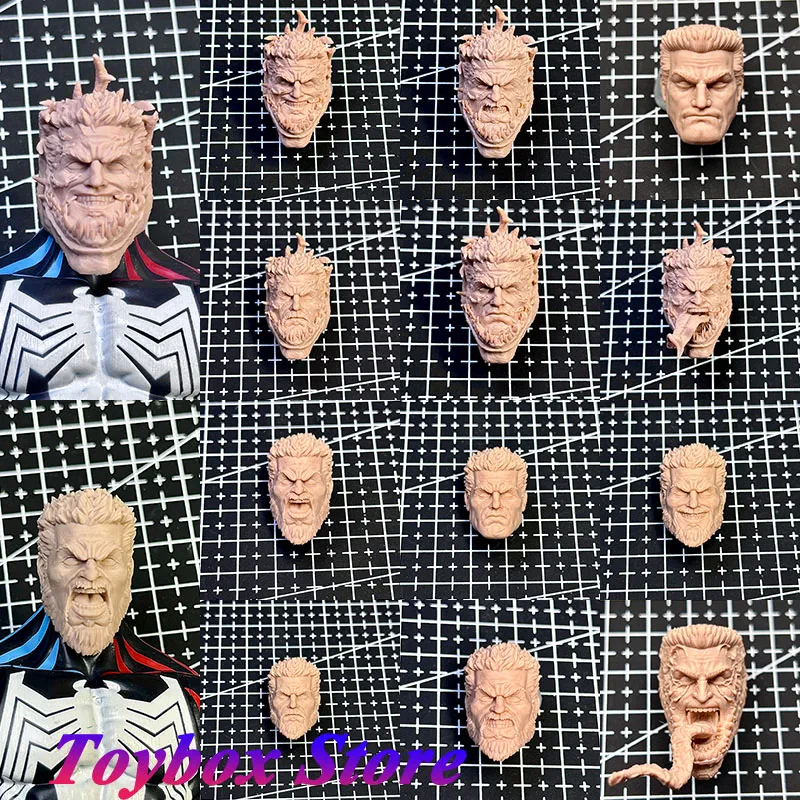 1/12 Marvel Venom Eddie Brock White Model Head Sculpt Anime Action Figure Carving Model For Ml Shf Mezco Mafex Mcfarlane Body