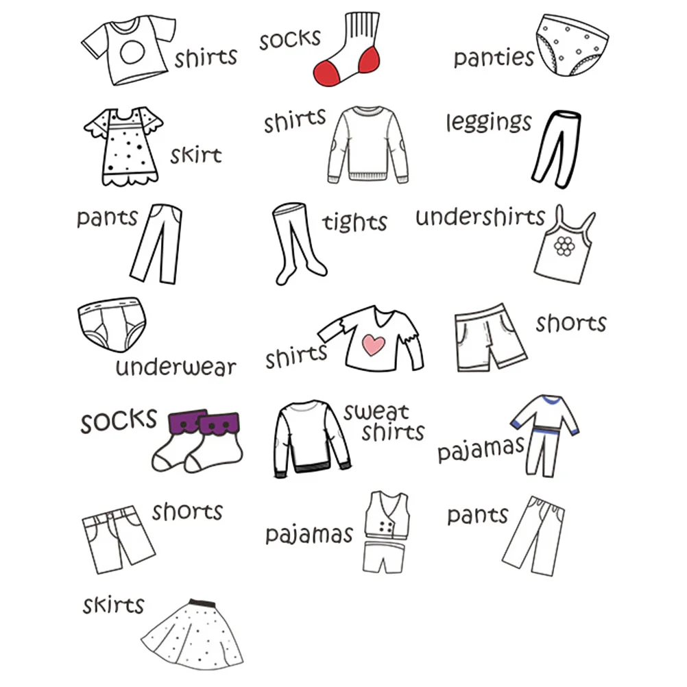

1 Sheet Dresser Clothing Decal Clothes Classification Label Wardrobe Drawer Organizing Sticker
