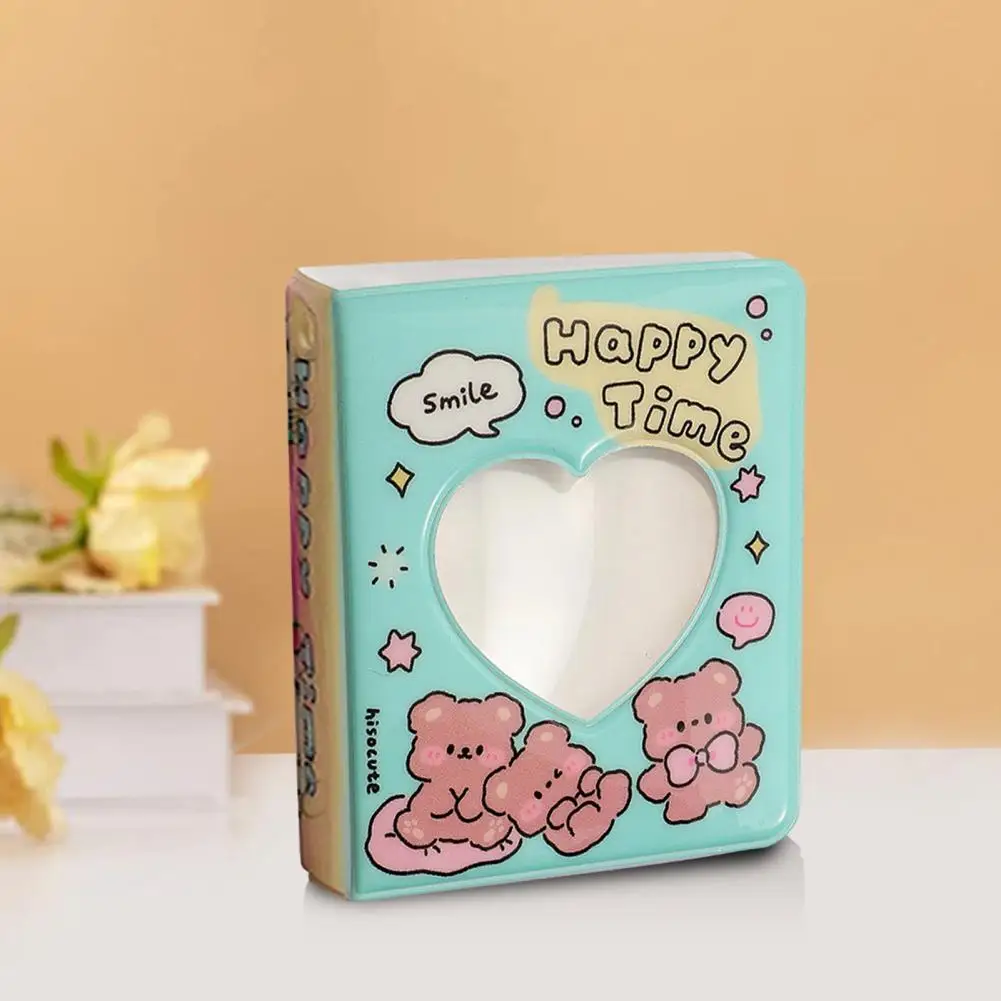 Mini Photo Album Pvc Photo Album Idol Photocard Holder Fashionable Hollow Out Heart-shaped for Fans Love for Students