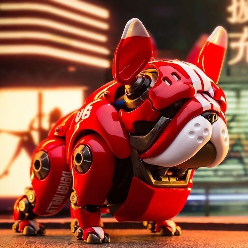 Nuova Trasformazione Bulldog Meccanico Rosso Verde Robot Cane Action Figures Giocattoli Per Bambini Adulti Regali Di Compleanno Collezione Giocattoli