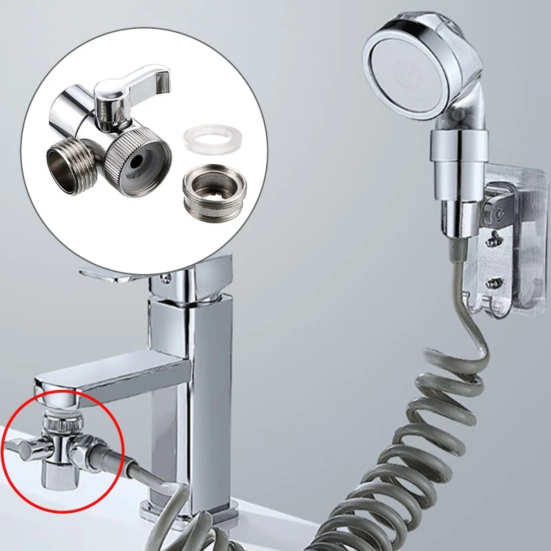 Description Picture 5 of itemSwitch Faucet Adapter Kitchen Sink Splitter Shower Diverter Adapter Valve Water Tap Connector Toilet Bidet Shower Accessories