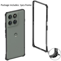 Premium Aluminium Alloy Metal Frame Bumper - Motorola Edge 60s (Black)