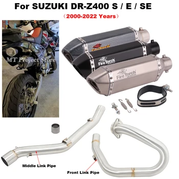 Full Motorcycle Exhaust System Modifide Front Midddle Link Pipe For SUZUKI DR-Z400 DRZ400 DRZ DR Z400 Z 400 S SM E 2000 - 2022