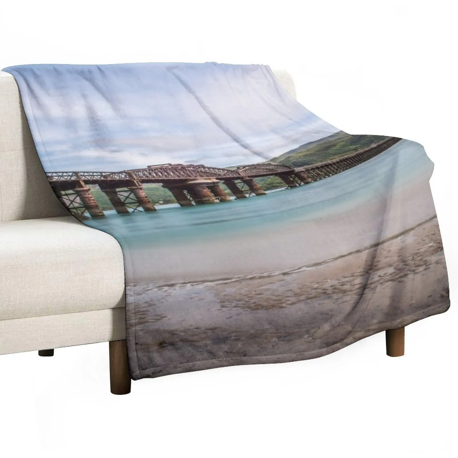 

Barmouth Bridge Throw Blanket Loose Blanket Tourist Blanket