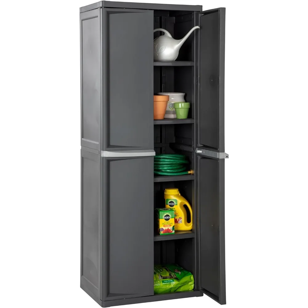 

Shelf Cabinet, Heavy Duty and Easy To Assemble Plastic Storage Unit, for Garage Basement Attic Home Furniture, Storage Cabinet