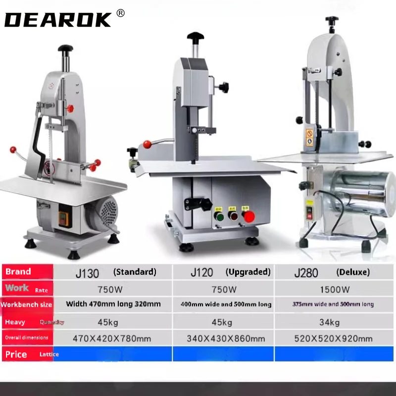 Electric Bone Saw Cutting Machine Food Processor Commercial Desktop Electric Bone Saw Cutter Bone Cutter Small Bone With 2 Saws 3